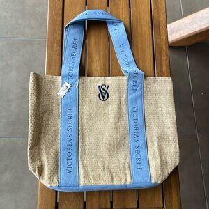 BRAND NEW Victoria’s Secret Straw Tote Bag